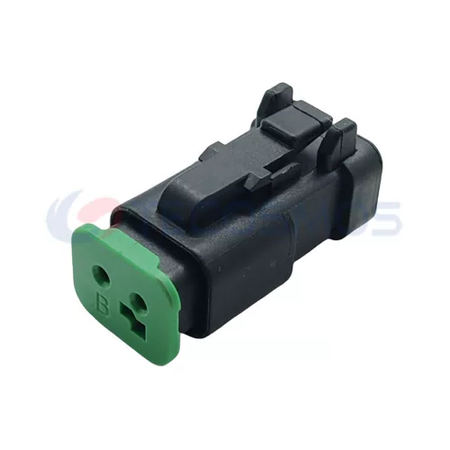 Waterproof IP66 Copper ABS/Nylon Wire Harness Water Temperature Plug for Excavator Solenoid Valve and Car 2-Pin Female 307320336